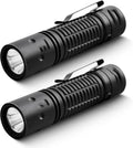 A700 Tactical Flashlight 2 Pack, Rechargeable 700 Lumens LED Flashlight, Tail Switch Design, Aluminum Alloy Body, Water-Resistant Compact Work Flashlight for Maintenance and Emergency Use