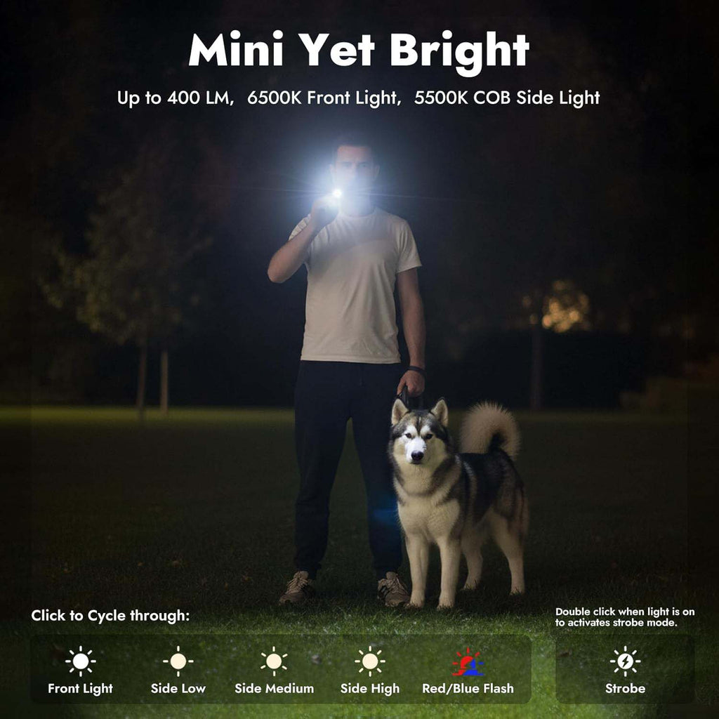 T7 Rechargeable EDC Flashlight, Slim Pocket Flashlight with Clip & Magnetic Base, Portable LED Light for Everyday Carry, Night Walking, Car Repair & Emergency