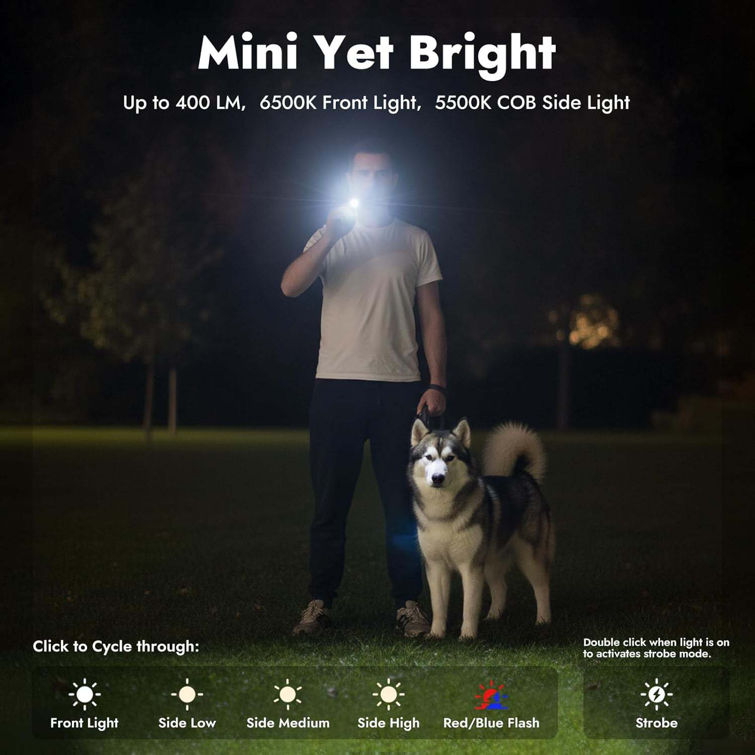 T7 Rechargeable EDC Flashlight, Slim Pocket Flashlight with Clip & Magnetic Base, Portable LED Light for Everyday Carry, Night Walking, Car Repair & Emergency