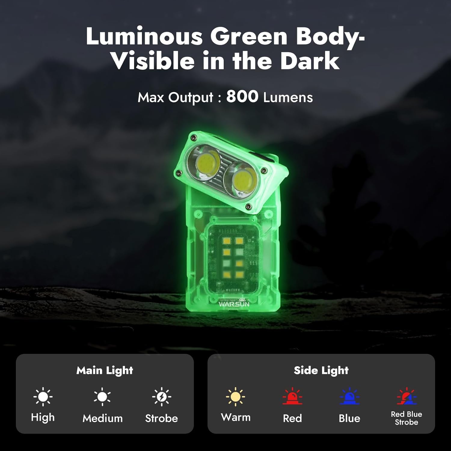 DC08 Swivial LED Flashlight Rechargeable, 800 Lumens Mini Work Lihgt, Small EDC Flashlight Clip On with Back Clip, Magnetic Flashlight, for Emergency, Walk Dog, Working, Hiking, Camping