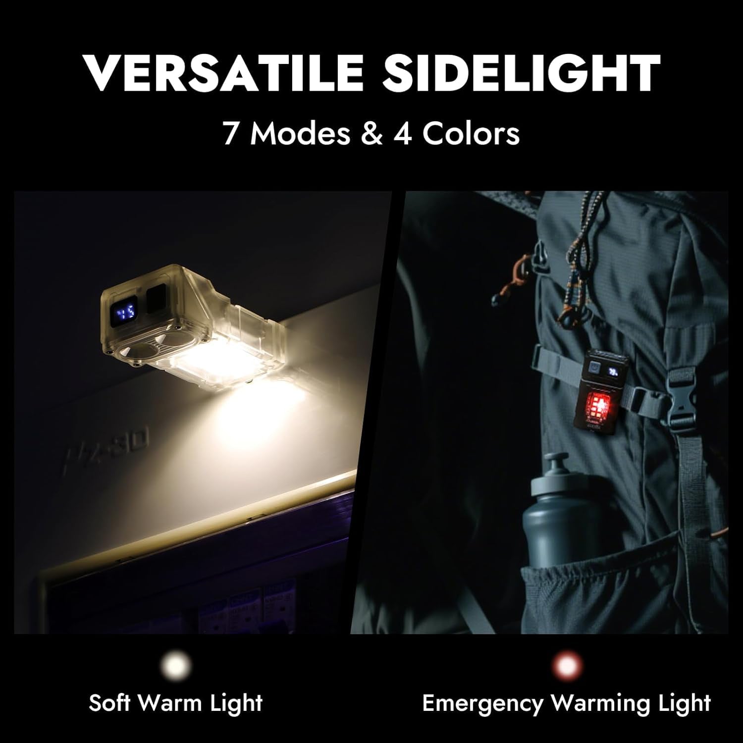 DC08 Swivial LED Flashlight Rechargeable, 800 Lumens Mini Work Lihgt, Small EDC Flashlight Clip On with Back Clip, Magnetic Flashlight, for Emergency, Walk Dog, Working, Hiking, Camping