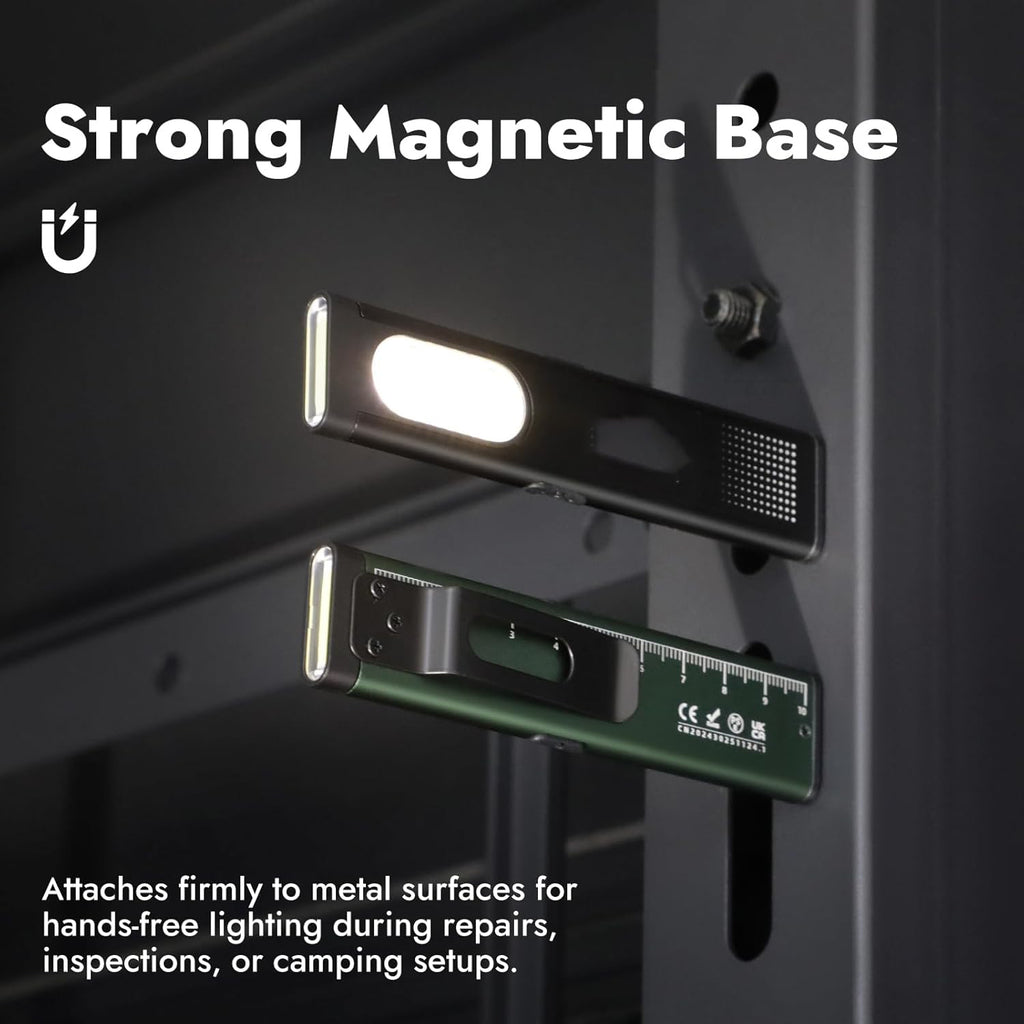 T7 Rechargeable EDC Flashlight, Slim Pocket Flashlight with Clip & Magnetic Base, Portable LED Light for Everyday Carry, Night Walking, Car Repair & Emergency