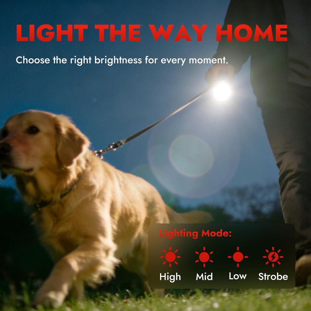 Mini Spinning Flashlight – USB-C Rechargeable Aluminum Alloy Pocket Flashlight with Magnetic Base, 5 Light Modes, EDC Light for Dog Walking, Camping & Everyday Carry